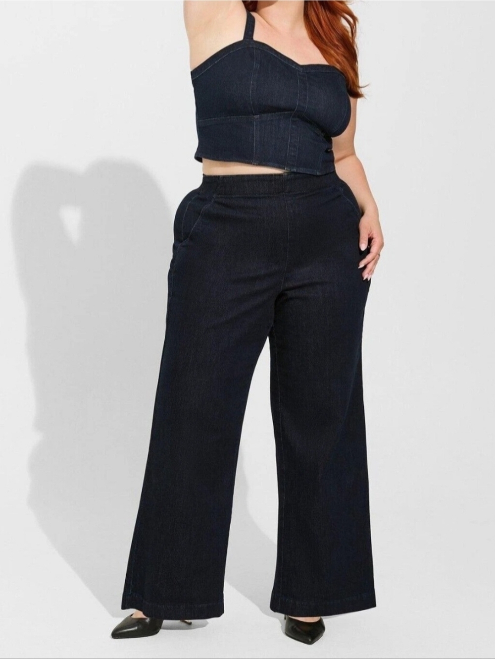 torrid Dark Indigo Denim Bustier Crop Top